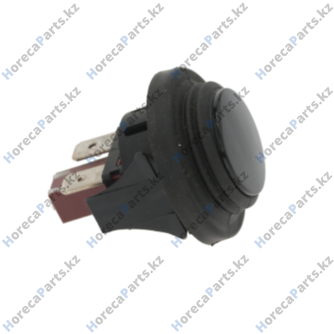 0C2129 Выключатель нажимной кнопочный монтажные размеры 25mm кругл. чёрн. NO 250В 16А - фото 1 - id-p75659922