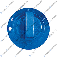 0C2124 Рукоятка регулировочная  60,5мм  ось 7x7мм срез сверху голуб.