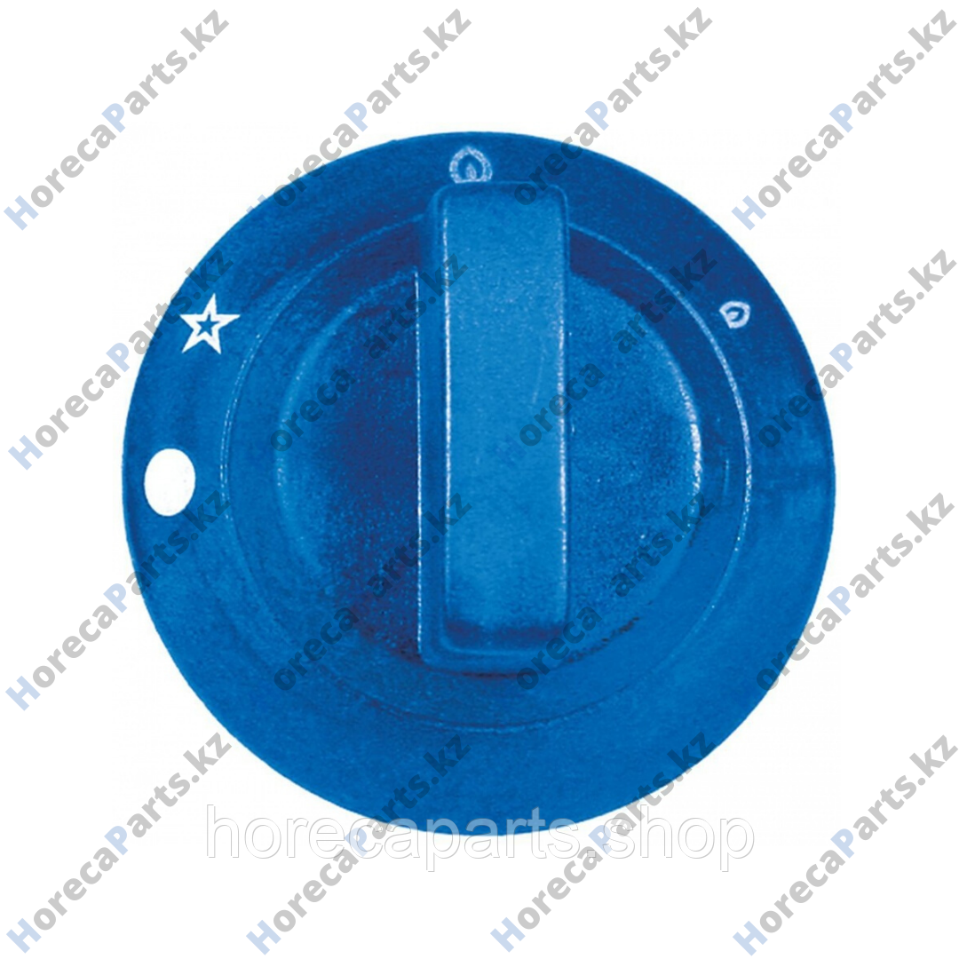 0C2124 Рукоятка регулировочная 60,5мм ось 7x7мм срез сверху голуб.