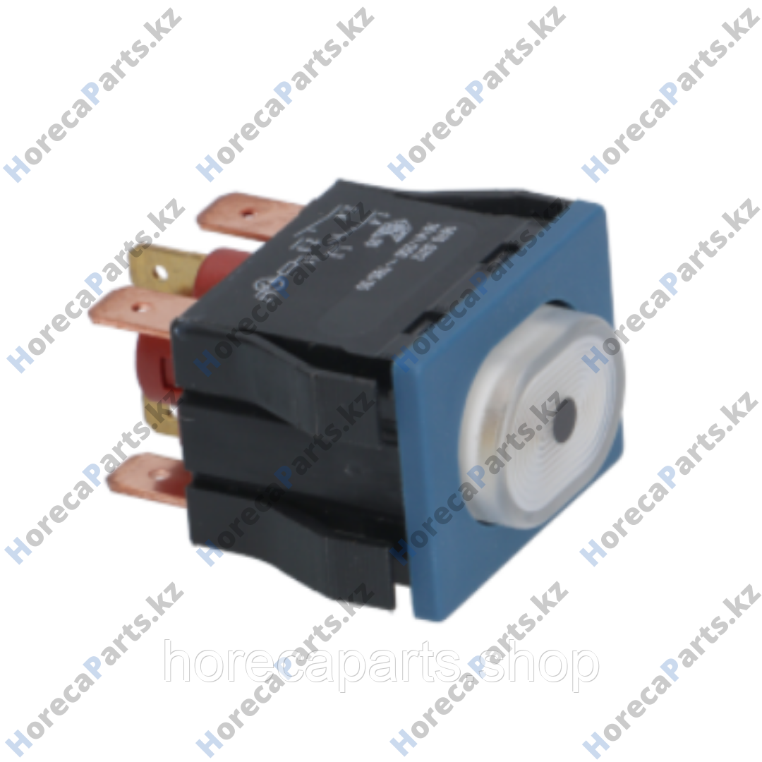 3124165  Выключатель кнопочный монтажные размеры 30x22mm овальн. бел. 2NO/лампа 250В 16А с подсветкой