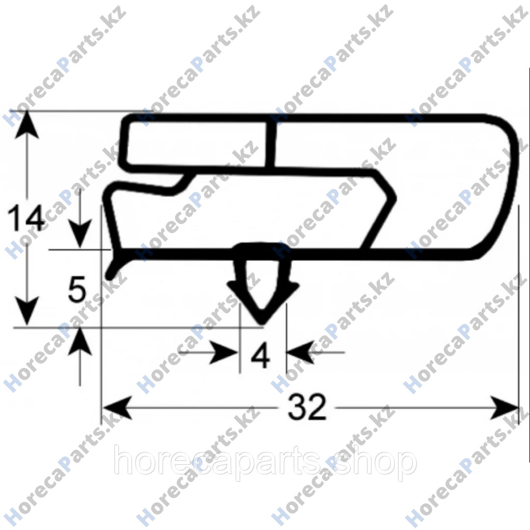 12035412 /6045010115 Уплотнитель изоляционный профиль 9797 Ш 440мм Д 560мм посадочный размер