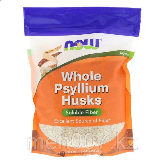 Цельная оболочка семян подорожника, (454 г) Psyllium Husk Now Foods