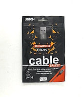 Usb  кабель на  iPhone Union UN-35 1м 2.4А в пакете