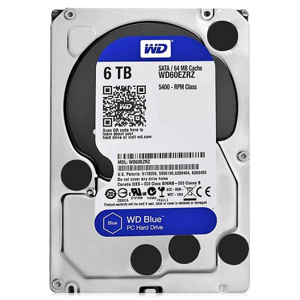 Жёсткий диск HDD 6 Tb SATA 6Gb/s Western Digital Blue 3.5" 5400rpm 64Mb