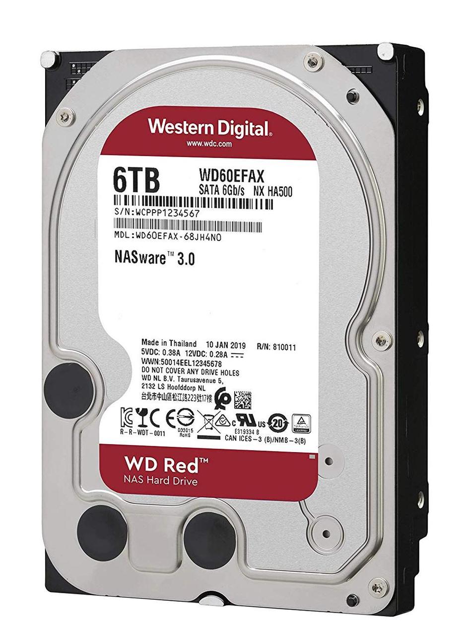 Жёсткий диск HDD для NAS систем 6Tb Western Digital Red WD60EFAX - фото 1 - id-p75662423