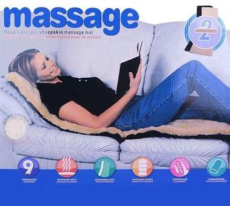 Матрас массажный с мехом, пультом ДУ и ИК-прогревом FitStudio Massage Mat Shiatsu [9 режимов]