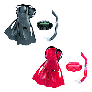 Набор для плавания Bestway 25031 в упаковке: маска, трубка, ласты, фото 2