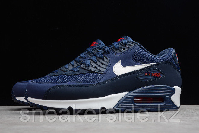 Кроссовки Nikе Air Max 90 Essential "Midnight Navy/University Red-White" (36-45) - фото 2 - id-p75673225