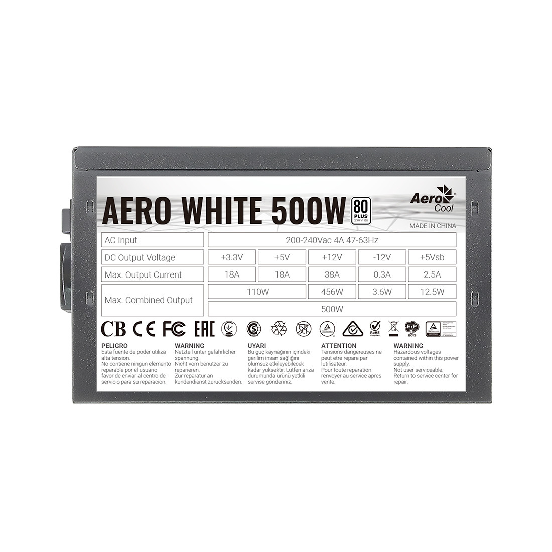 Блок питания Aerocool AERO WHITE 500W