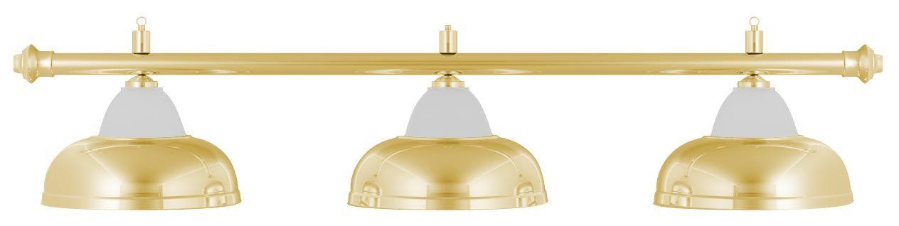 Лампа на три плафона «Crown» (золотистая штанга, золотистый плафон D38см)