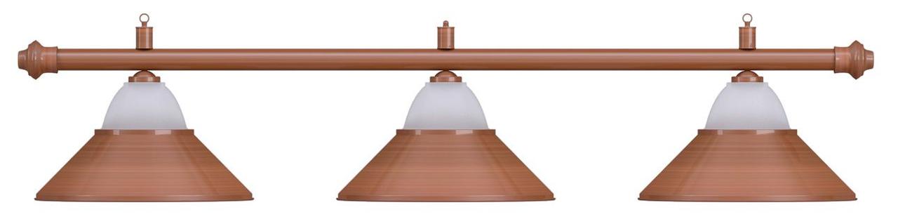 Лампа на три плафона «Jazz» (бронзовая штанга, бронзовый плафон D38см)