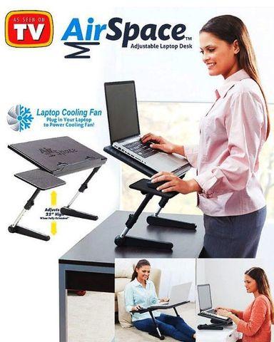 Столик-трансформер для ноутбука Air Space Laptop Desk с охлаждением - фото 1 - id-p75675173