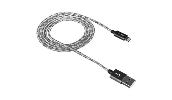 Кабель CANYON Lightning USB Cable for Apple (Dark Gray)