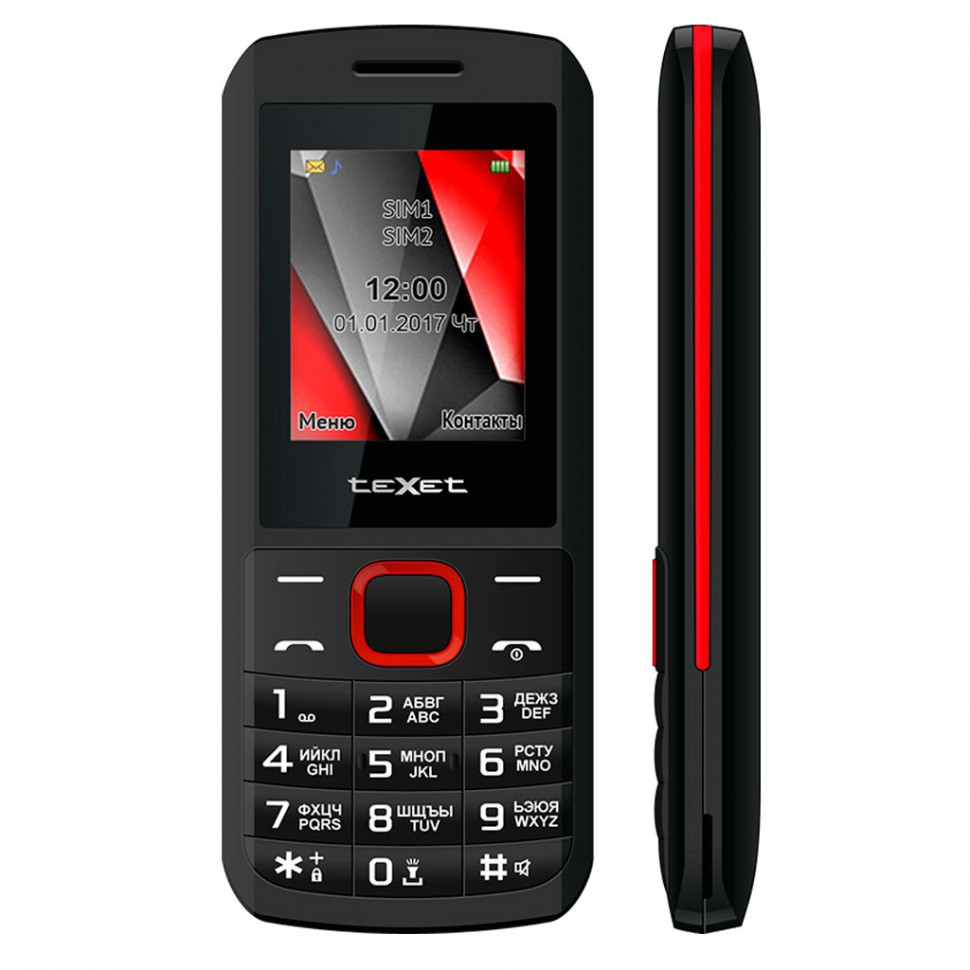 Мобильный телефон Texet TM-127 черный