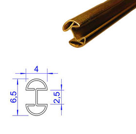 Латунный Н-образный профиль (двутавр), 2.5*4 мм.