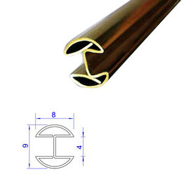 Латунный Н-образный профиль (двутавр), 4*8 мм.