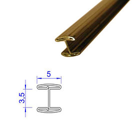 Латунный Н-образный профиль (плоский), 3.5*5 мм.