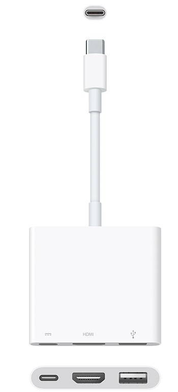 Кабель-переходник Apple Digital AV Multiport Adapter, Model A2119 (Белый)