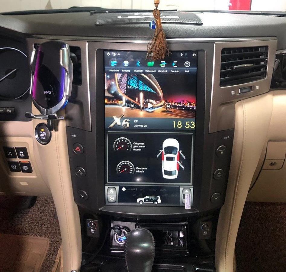 Монитор Тесла стиль для Lexus LX570