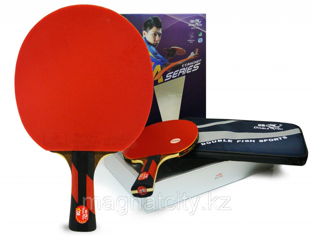 Ракетка для настольного тенниса DOUBLE FISH - 7А-С с чехлом (ITTF)