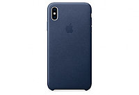 Оригинальный чехол Apple для IPhone XS Max Leather Case - Midnight Blue