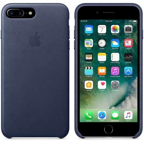 Оригинальный чехол Apple для IPhone 8 Plus / 7 Plus Leather Case - Midnight Blue
