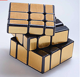 Золотой кубик рубик 3 на 3, зеркальный куб, фото 2