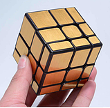 Золотой кубик рубик 3 на 3, зеркальный куб, фото 3