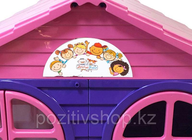 Большой игровой домик Doloni розово/фиолетовый - фото 4 - id-p75709540