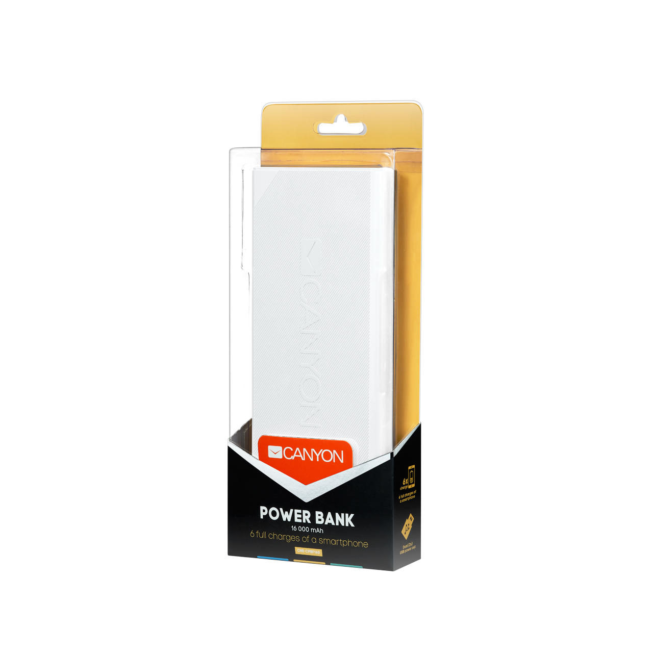 Портативный аккумулятор Canyon 16000 (CNE-CPBF160W, White) - фото 3 - id-p75621804