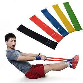 Спортивная резинка для фитнеса эспандер для ног (желтая), фото 2
