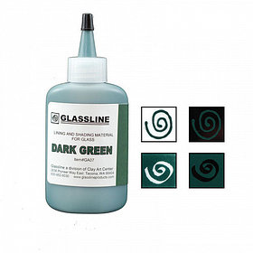 Краска для фьюзинга Glassline зеленая темная, 56гр.