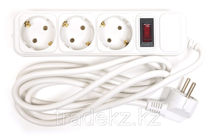 Сетевой фильтр PowerPlant 1.8 м, 3x1.5 мм2, 10А, 3 розетки, евростандарт, коробка, фото 2