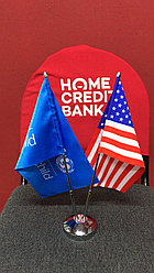 Двух рожковый флагшток, настольный.