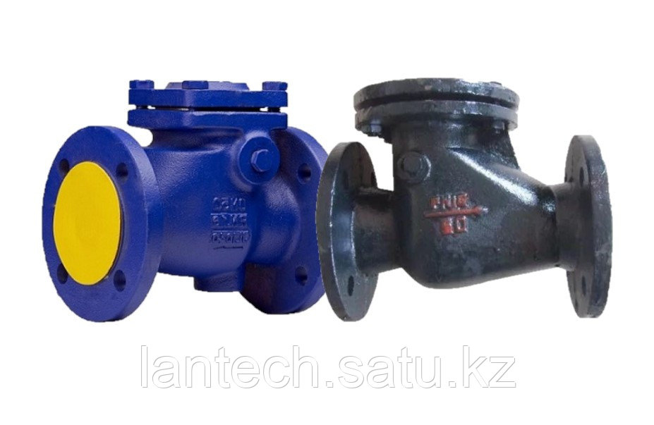 Клапан обратный чугунный поворотный фланцевый (вертикальный) Н44Т-16 ...