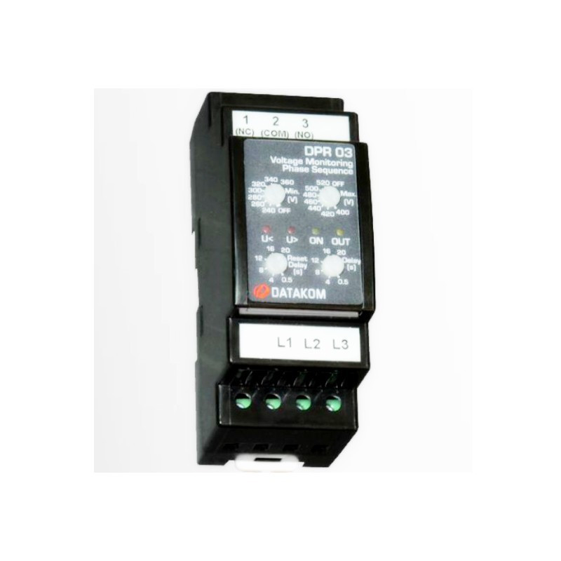 Реле контроля фаз Datakom DPR-03 L-L, UV/OV - фото 1 - id-p75753350