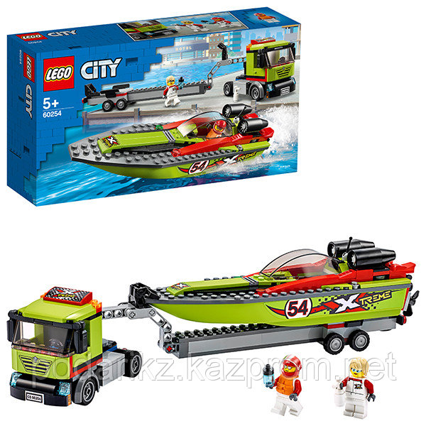 LEGO City 60254 Конструктор ЛЕГО Город Great Vehicles Транспортировщик скоростных катеров