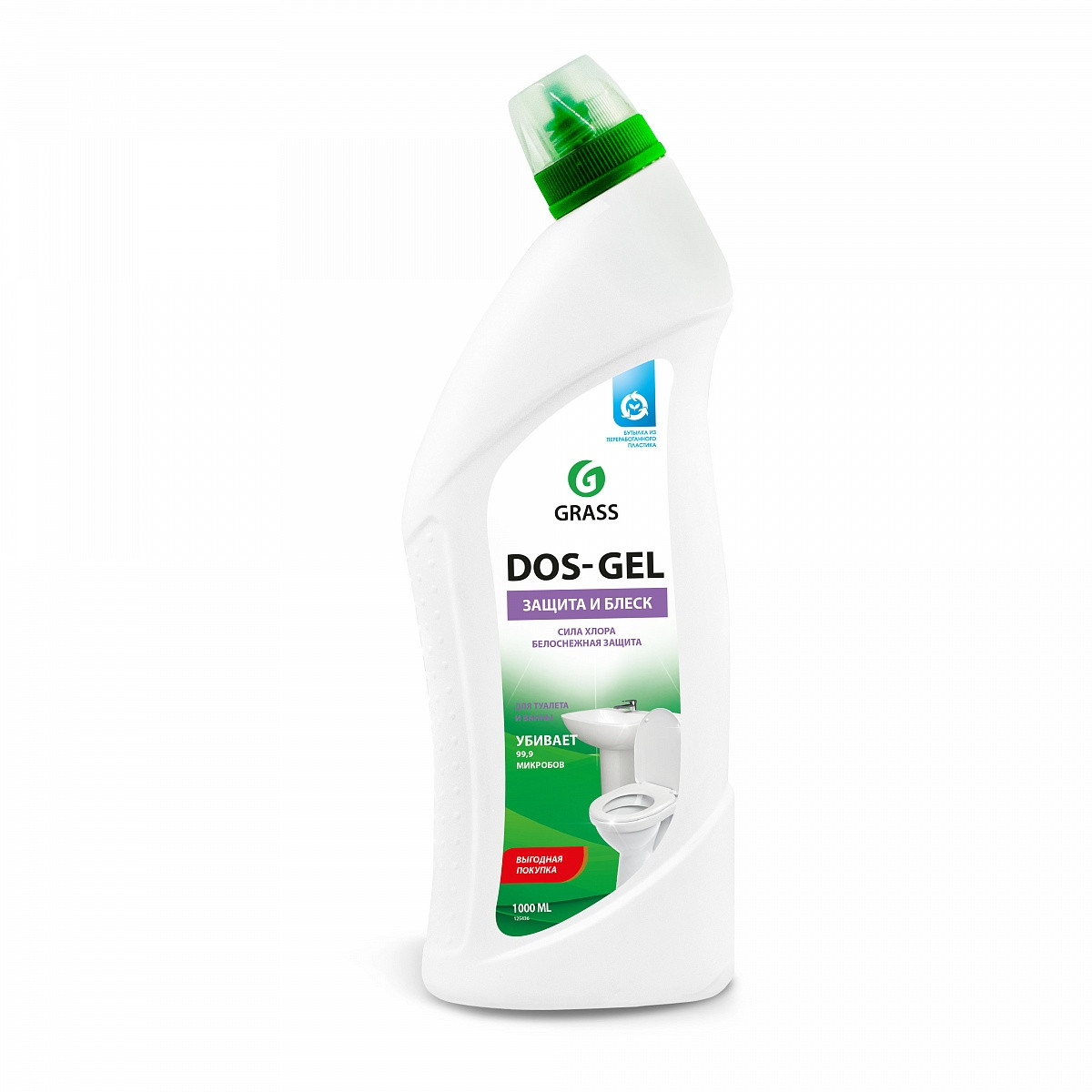 Дезинфицирующий чистящий гель "DOS GEL" (флакон 1000 мл)