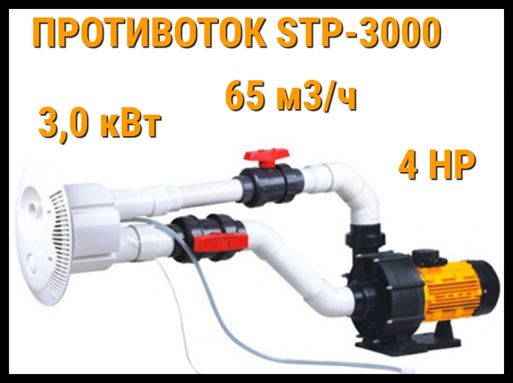 Противоток Glong STP 3000 для бассейна (Производительность 65 м3/ч, 3,0 кВт, 4 HP)