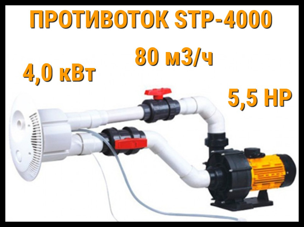 Противоток Glong STP 4000 для бассейна (Производительность 80 м3/ч, 4,0 кВт, 5,5 HP) - фото 1 - id-p75789798