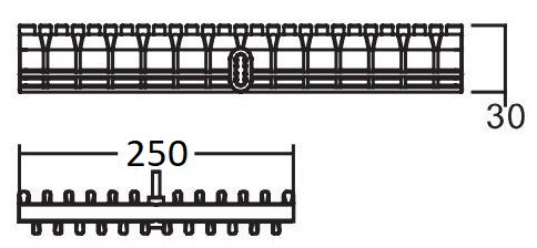Переливная решетка Grift для бассейна размер = 250х30 мм, цвет - белый) - фото 3 - id-p75793254