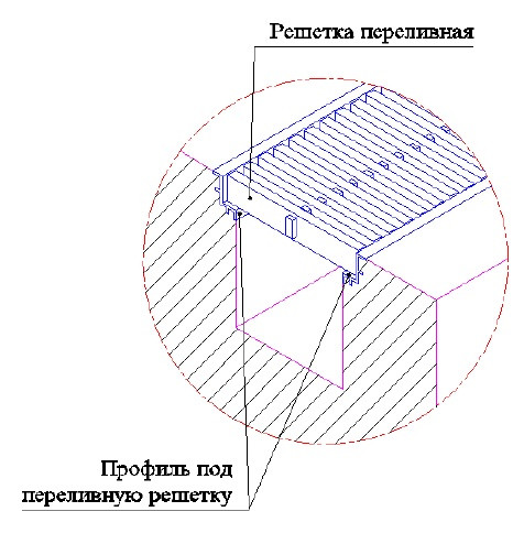 Переливная решетка Tebas для бассейна (размер = 250х22 мм, цвет - белый) - фото 3 - id-p75795514