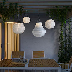 Светильник подвесной светодиодный СОЛВИДЕН белый ИКЕА, IKEA, фото 3