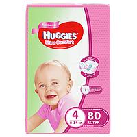 Подгузники Huggies Ultra Comfort 4 (8-14kg) 80 шт. для девочек