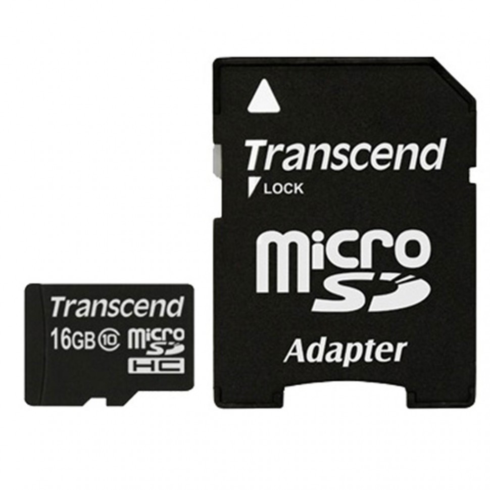 Карта памяти MicroSD 16GB Class 10 Transcend TS16GUSDHC10