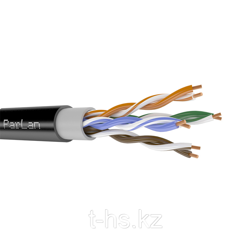 Паритет ParLan U/UTP Cat 5e 4х2х0,52 PVC/PE кабель (провод) для уличной прокладки, черный - фото 1 - id-p75808472