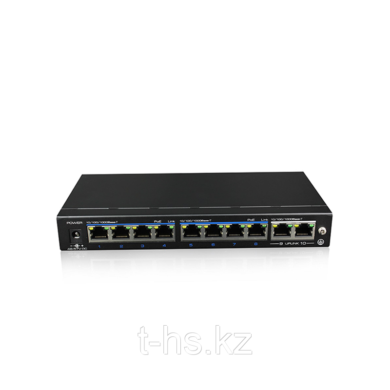 UTEPO UTP3-GSW0802-TP120 Коммутатор 8-портовый неуправляемый PoE+ 2 uplink порта 4K