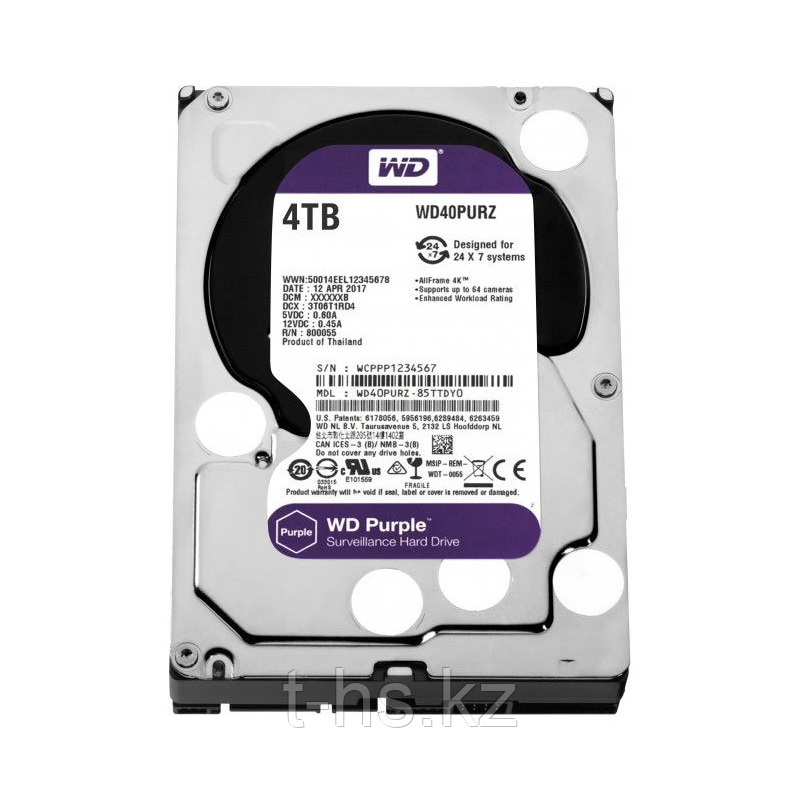 WD40PURX Жесткий диск 4000ГБ Western Digital "Caviar Purple" - фото 1 - id-p75814613