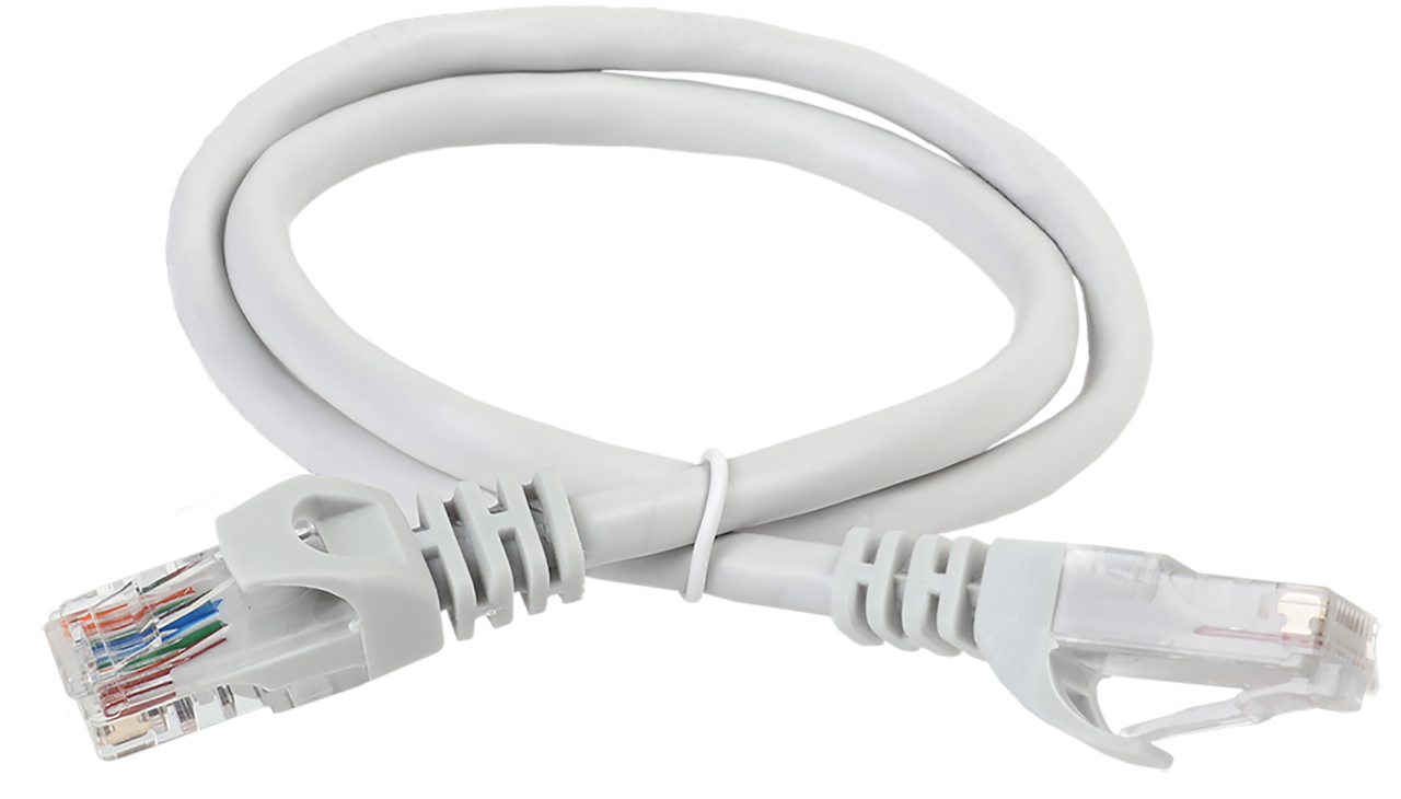 ITK Коммутационный шнур (патч-корд), категория 6 UTP, 1м, серый - фото 1 - id-p75502663