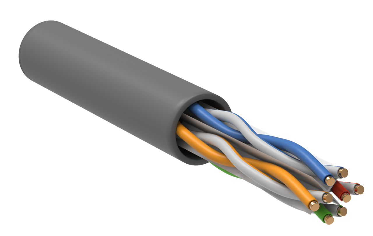 ITK витая пара U/UTP, кат.6 4*2*23AWG PVC серый (305м)